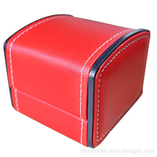 Very Nice Red PU Leather Gift Box Packaging For Watch